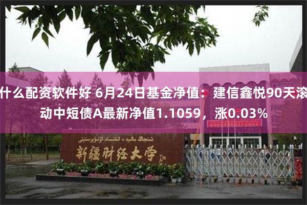 什么配资软件好 6月24日基金净值：建信鑫悦90天滚动中短债A最新净值1.1059，涨0.03%