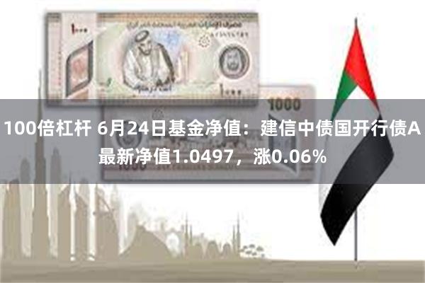 100倍杠杆 6月24日基金净值：建信中债国开行债A最新净值1.0497，涨0.06%