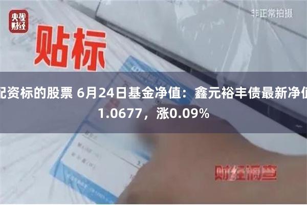 配资标的股票 6月24日基金净值：鑫元裕丰债最新净值1.0677，涨0.09%