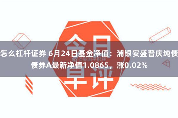 怎么杠杆证券 6月24日基金净值：浦银安盛普庆纯债债券A最新净值1.0865，涨0.02%