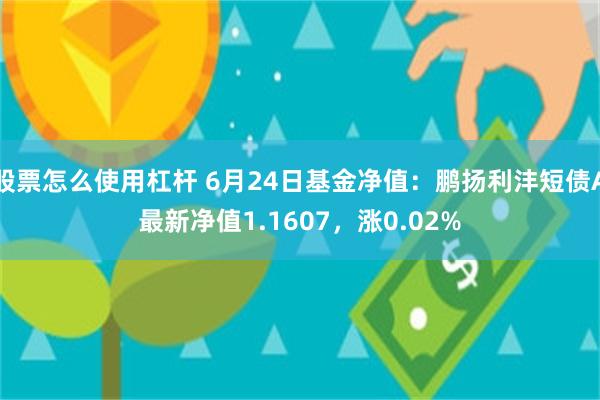 股票怎么使用杠杆 6月24日基金净值：鹏扬利沣短债A最新净值1.1607，涨0.02%