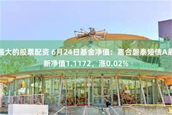 强大的股票配资 6月24日基金净值：嘉合磐泰短债A最新净值1.1172，涨0.02%