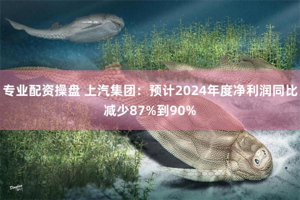 专业配资操盘 上汽集团：预计2024年度净利润同比减少87%到90%